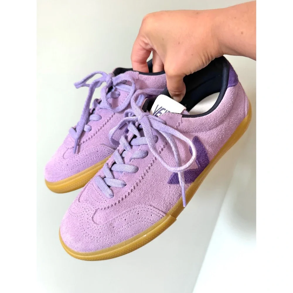Veja Volley Low Top Suede Gum Sole Sneakers Purple Unisex | Men's 7 Women's 9